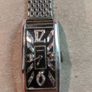 Vintage Longines Mens Platinum and Diamond Watch